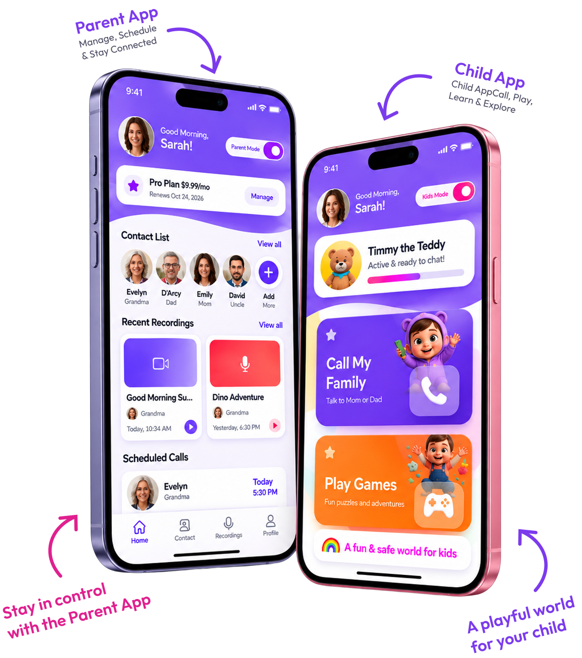 Ring Buddy Parent App Dashboard